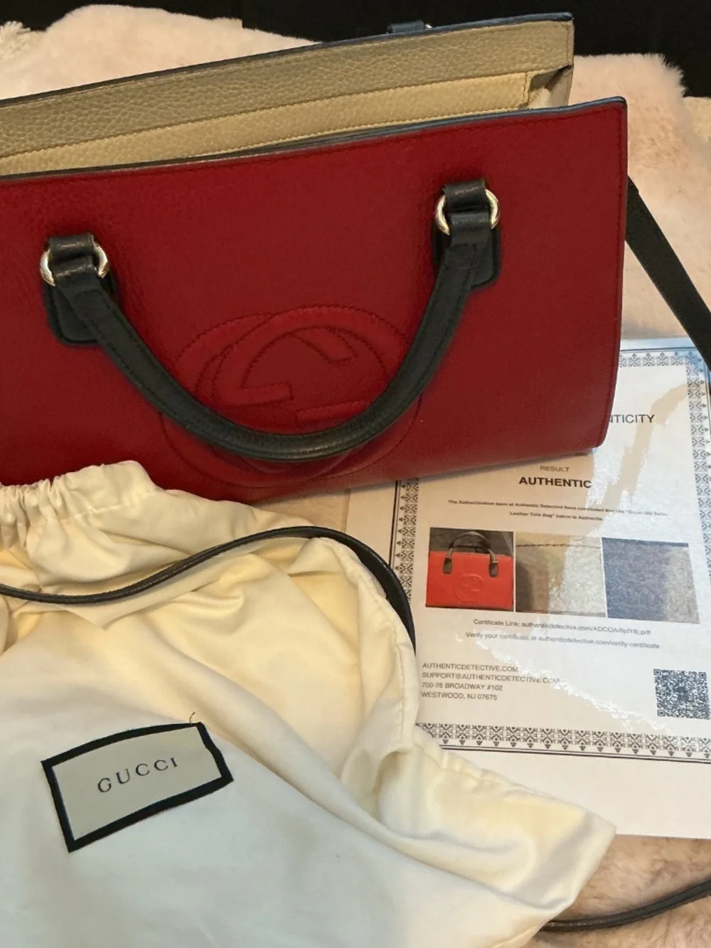 GUCCI AUTHENTIC SHOULDER BAG WITH CROSSBODY STRAP